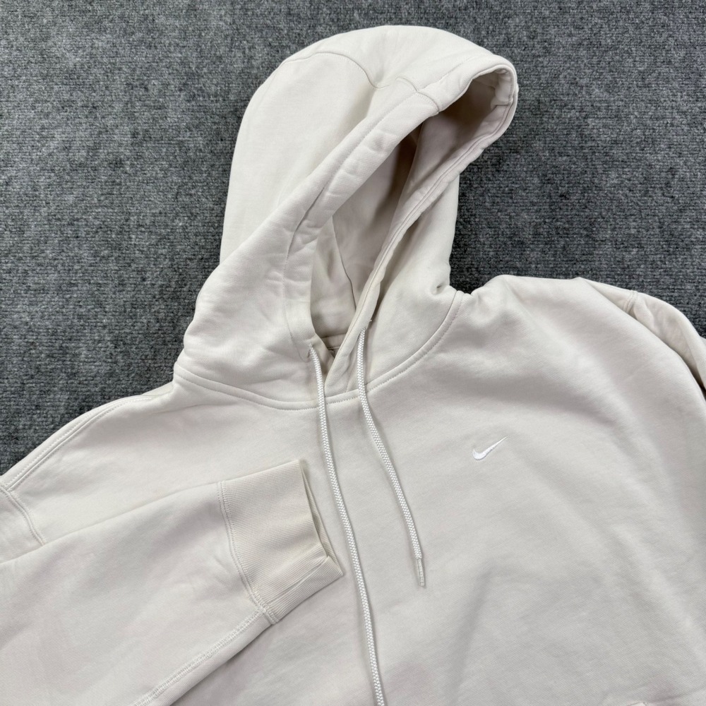 Nike Hoodie Medium Beige CV0552-030 Heavyweight Solo Swoosh Pullover Men's